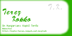 terez kopko business card