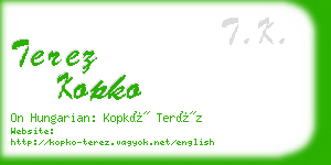 terez kopko business card